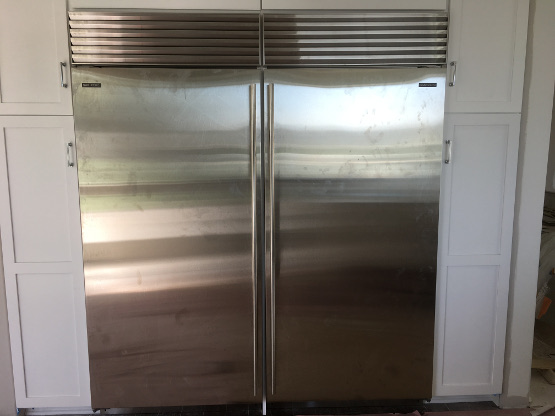 High end refrigerator installation.